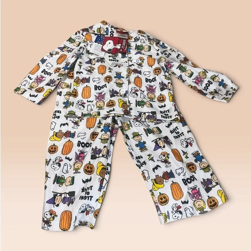 Peanuts Characters Halloween Kid's Pajama Set 2T Shirt and Pants NWT